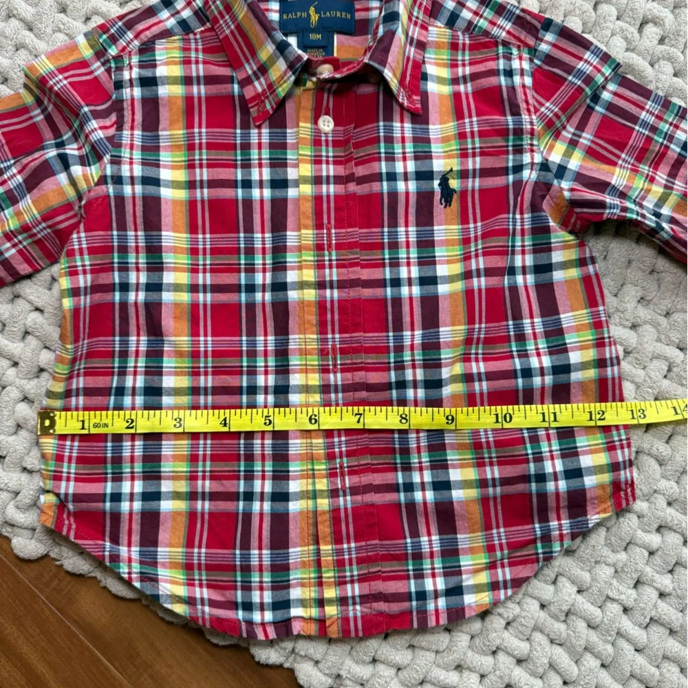Ralph Lauren | Baby Cotton Classic Red Plaid Button Up | 18 Months
